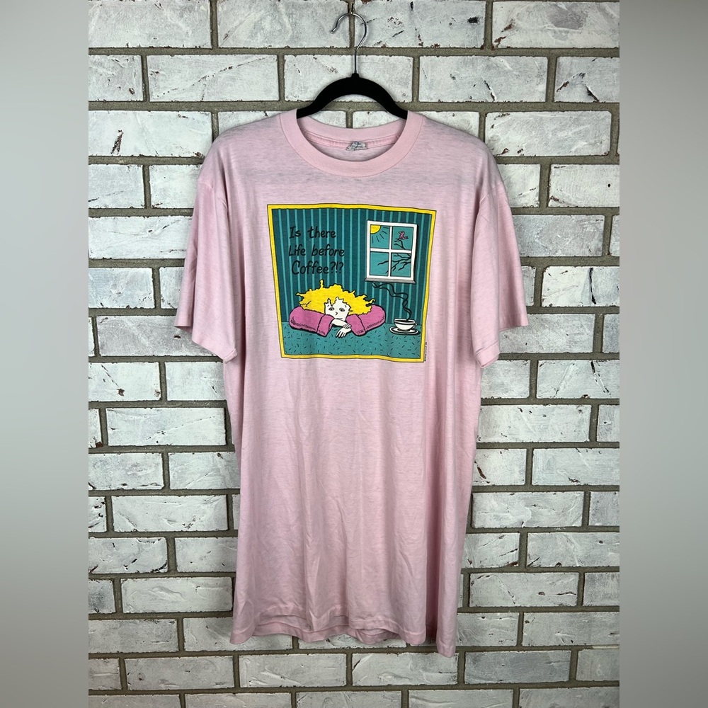 Vintage | 80s Coffee Humor Night Shirt